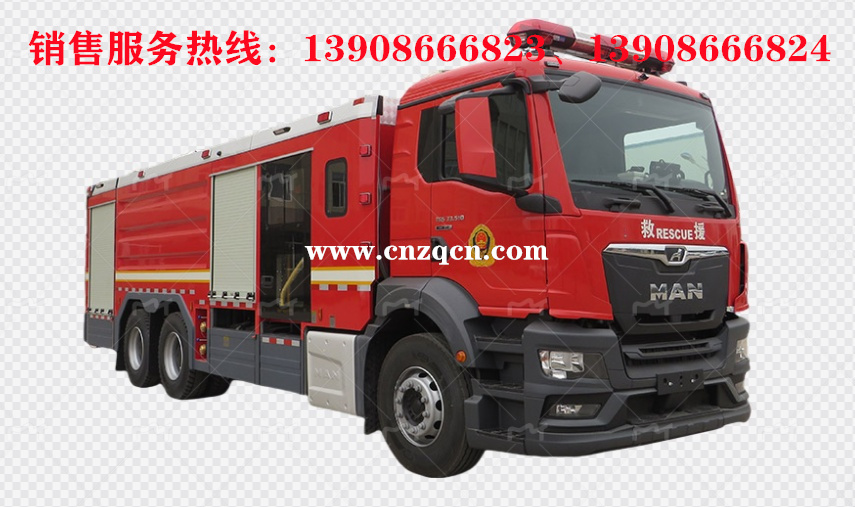 德國(guó)曼恩man后雙橋水罐消防車