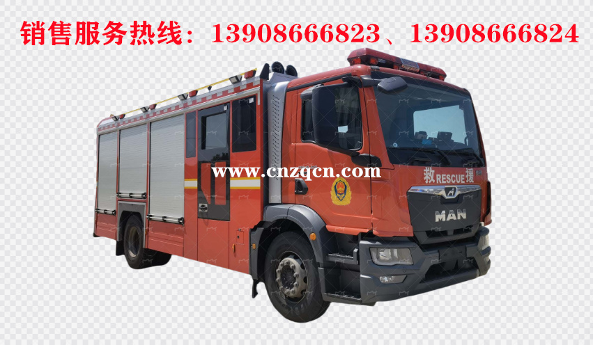 德國(guó)曼man單橋水罐消防車